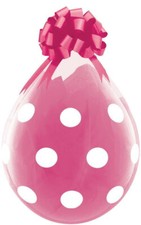 Qualatex 18" Clear Stuffing Balloons Polka Dots - For Gifts - 1 , 5 or 25