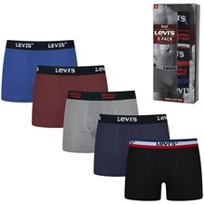 New Mens Levi's Boxer Briefs 5 Pack Underwear Elasticated Underpants Shorts