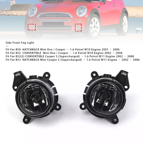 Front bumper fog - front, pair