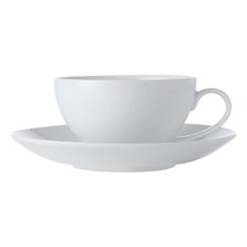 1 x 200ml Maxwell & Williams White Basics Coupe Tea Cup and Saucer, Porcelain
