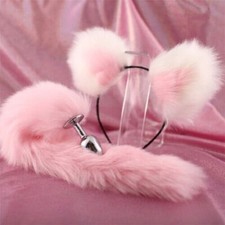 Fox Tail Plug Cat Rabbit Ears Fancy Headbands Set Sex Fancy Erotic Accessories