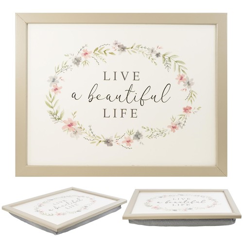 Wooden lap tray with - lap,