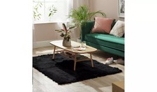 Habitat Plain Black Shaggy Rug