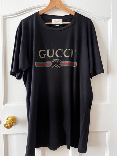 Gucci distressed logo shirt - logo, t