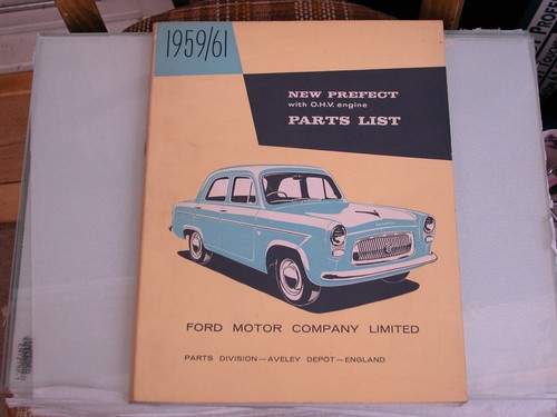 Ford prefect 107e parts - 107e, book