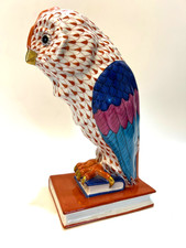 Herend Hungary Owl on books