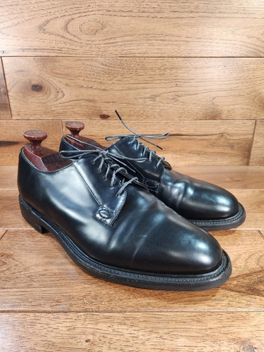 Loake black leather plain - plain, toe