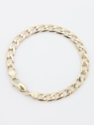 Gold curb link bracelet - bracelet, 9ct