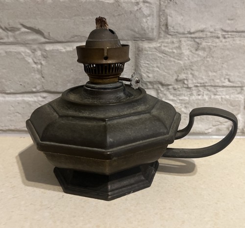 Antique octagon shaped pewter - antique,
