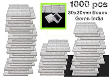 1000 pcs 3x3 cm/ 30 x 30mm Plastic gem/diamond Storage boxes wholesale free ship