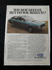 LANCIA BETA COUPE  - Original Card Mounted Magazine Advert