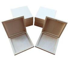 WOODEN CD BOX, SET OF 10, FOR DECOUPAGE CLOSED FOR MAGNET