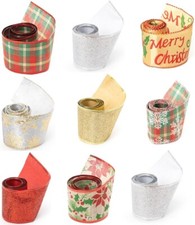 Christmas Cake Ribbon Frills Decoration Wired Band Traditional 1 Yard Lengths