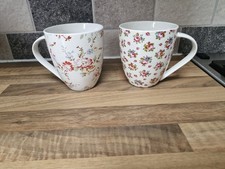 2 X Cath Kidston Crush China Mug floral chintz rose Churchill Cup