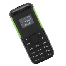 Hot (Black Green)Smallest Mobile Phone BM222 GSM 2G Basic Phone Unlocked 0.66in