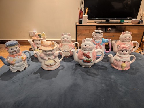 Collection pig teapots - pig,