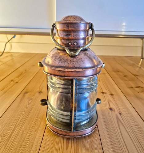 Copper ship lantern with - ship’s,