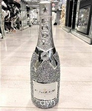 Sparkly Silver Crushed Diamond Shelf Sitter Bottle Ornament Glitter Bling Gift 1