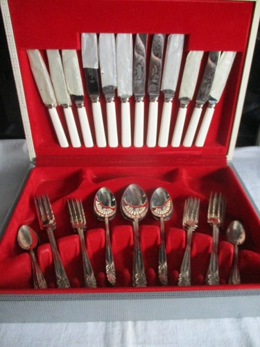 Vintage faux bone silver - faux,