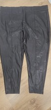 M&S Collection Brown Faux Leather Skinny Pull On Trousers Leggings UK 24 Short