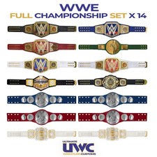 WWE Belts Full Custom Set x 14 for Mattel / Elite Figures