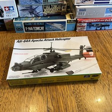 Italeri AH-64A Apache Attack Helicopter Model Kit 1988 Testors Open Box
