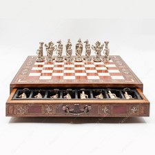 Antique Chess Set Crusaders