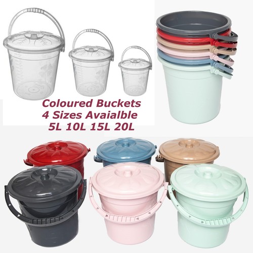 Plastic bucket with - bucket, lid