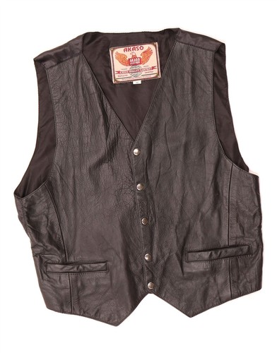 Akaso mens leather waistcoat - akaso,