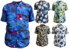 Summer Men Hawaiian Shirt Stag Beach Hawaii Palm Holiday Party Fancy BIG SIZES