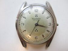 Buren Grand Prix BAA cal. 1380 Swiss watch movement - S/S case - to restore