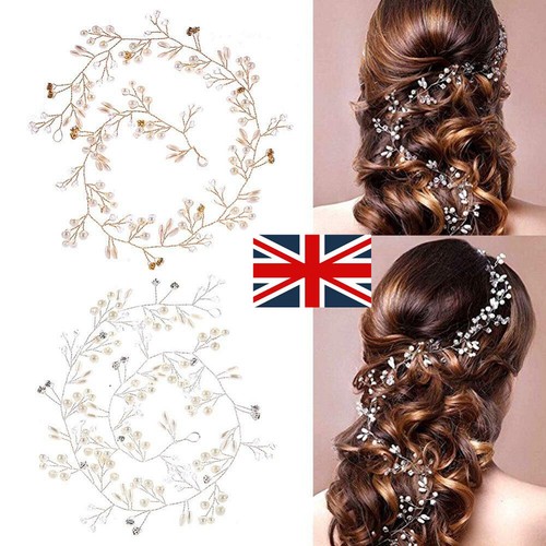 Pearls wedding hair vine - pearls,