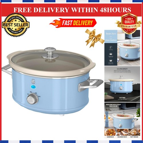 Swan retro slow cooker 5l - swan,
