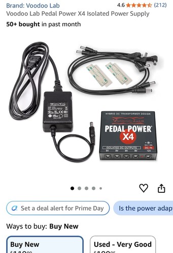 Voodoo lab pedal - power, x4