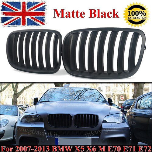 Matte black front kidney - matte,