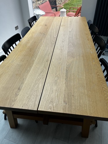Oak dining table - dining, x