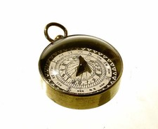 Brass Pocket Sundial / Compass