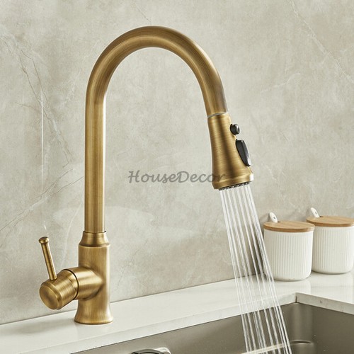 Antique brass single lever - brass,