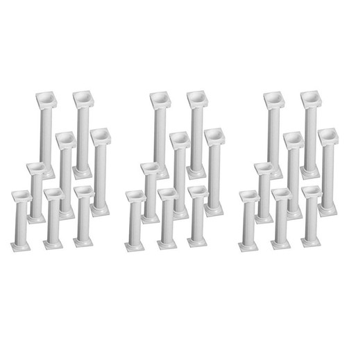 24pcs white small plastic - 24pcs, small+