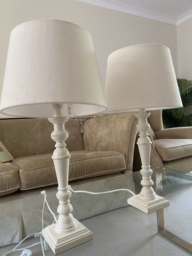 Laura ashley white table - table, lamps