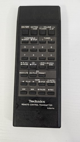 Technics eur64754 remote - technics,