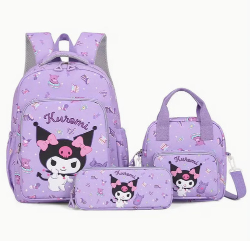 Kuromi kids school bag set - bag,