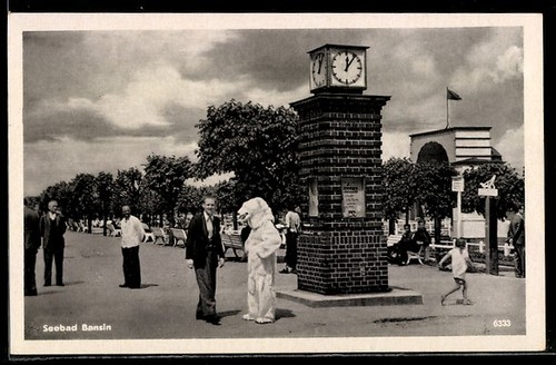 Postcard bansin promenade - postcard, bansin,