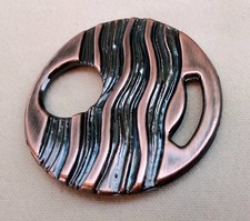 Copper Tone Scarf Buckle Ring