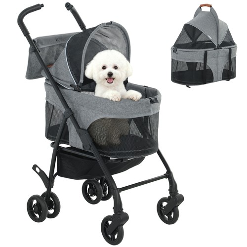 Pawhut foldable pet stroller - pet,