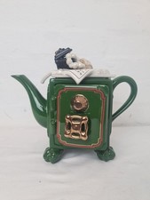 Paul Cardew Design Large Green Lionheart Safe Teapot Excellent Condition No Box