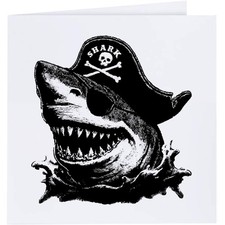 'Pirate Shark ' Greeting Cards