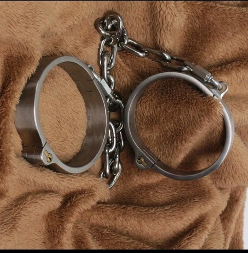 Stainless steel ankle cuffs - stainless,