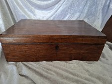 large Antique Wooden Workbox For Restoration