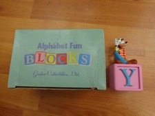 GROLIER DISNEY ALPHABET FUN BLOCKS COLLECTION Y IS FOR YO-YO WITH GOOFY FIGURINE